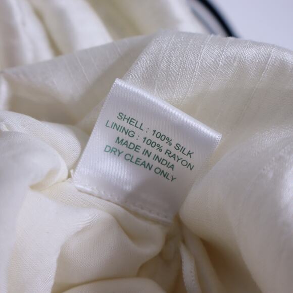 JULIA AMORY NWT Dupioni Silk Halter Dress Ivory Knee Length Tie Neck Women's XS - Picture 9 of 9